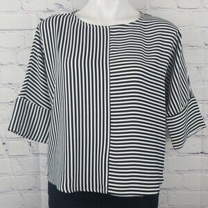 Express black and white striped top size XS